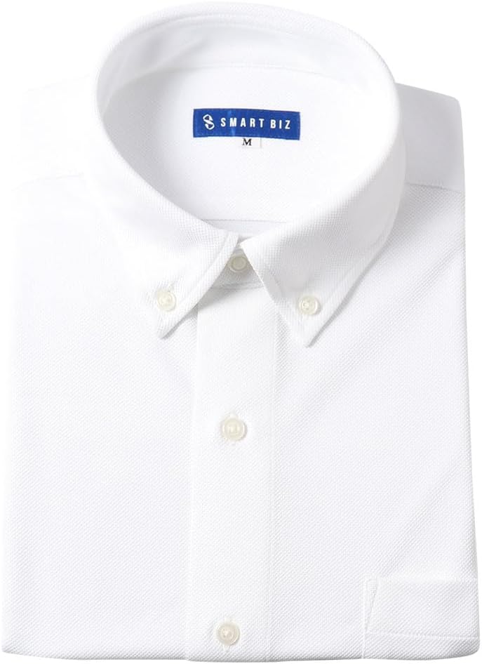 

Мужская рубашка SMART BIZ EXTO20 с коротким рукавом, не требующая глажки, эластичная, гибкая, не скатывается, как рубашка поло, удобная и не прилипает к телу, с хорошей эластичностью Cool Biz Stretch, белый