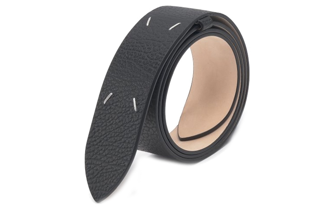 

Четырехстрочный логотип Детализированный ремень Maison Margiela, Черный