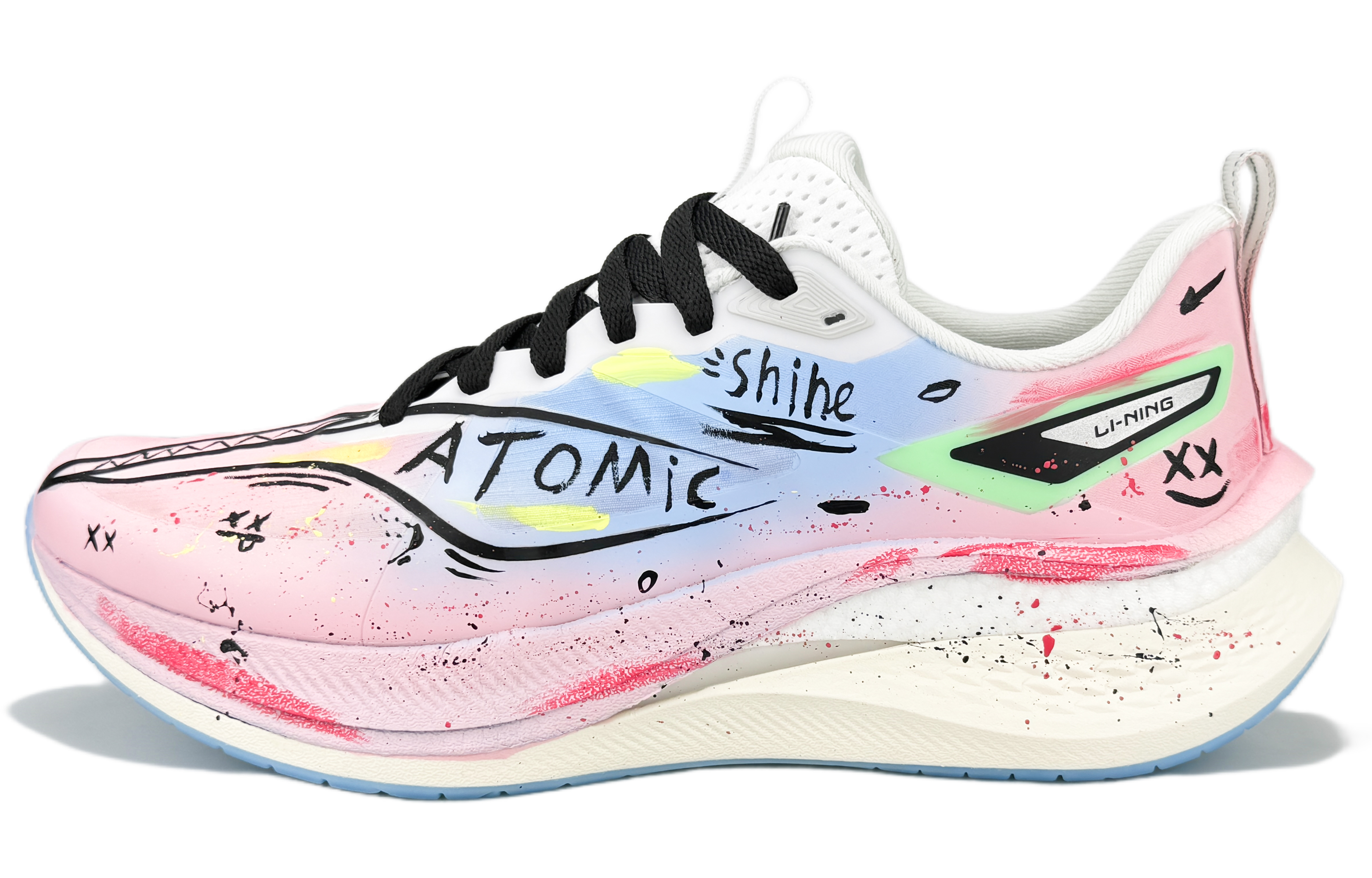 

LINING Легкие кроссовки для бега Red Hare 7 Pro Cushioning Low Top, мужские, сине-розовые