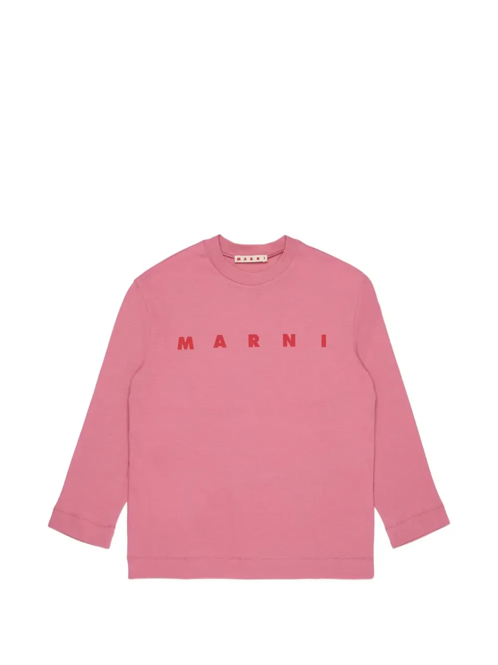 Футболка с длинными рукавами и логотипом Marni Kids, розовый