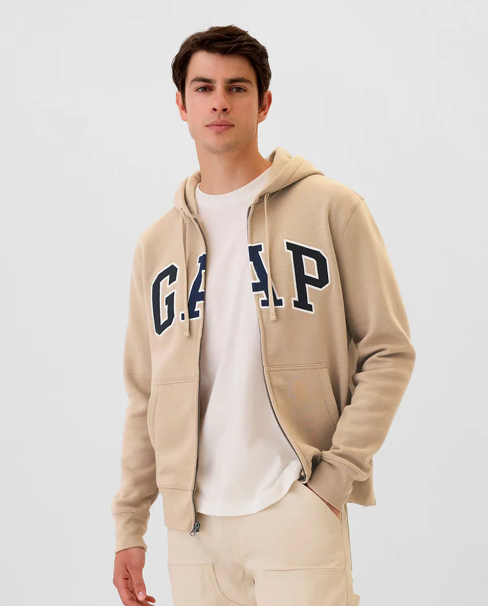 

Мужская толстовка с капюшоном и молнией спереди Gap, цвет Kaki