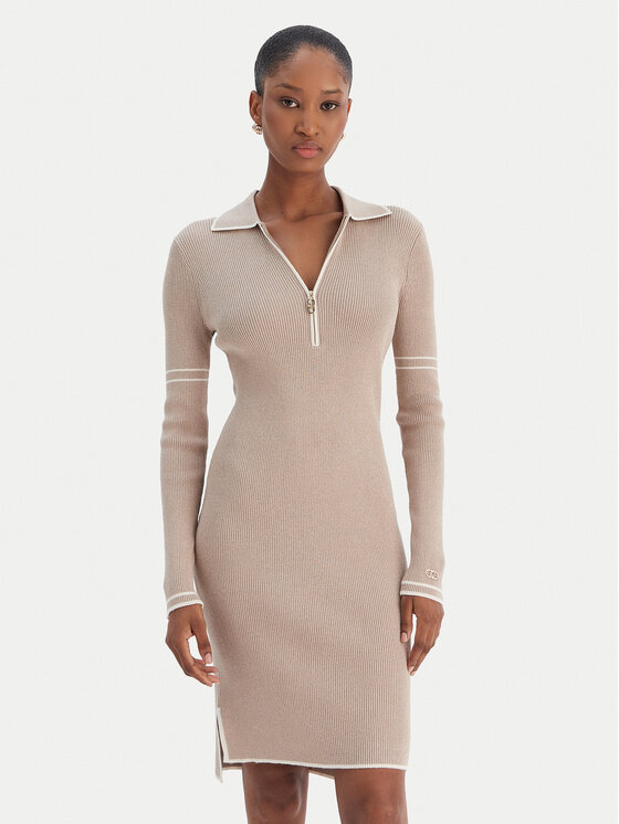 

Вязаное платье regular fit TF5028 MS49I Liu Jo Sport, бежевый