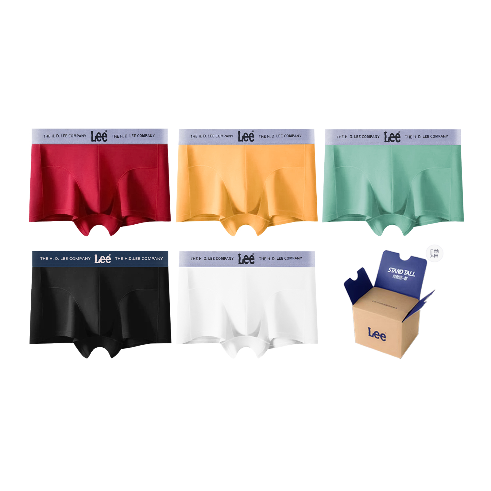 

Классические трусы 101 для мужчин боксеры 3 5 штук Lee, желтый