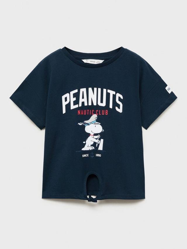 

Детская хлопковая футболка Snoopy Peanuts Mango, Navy