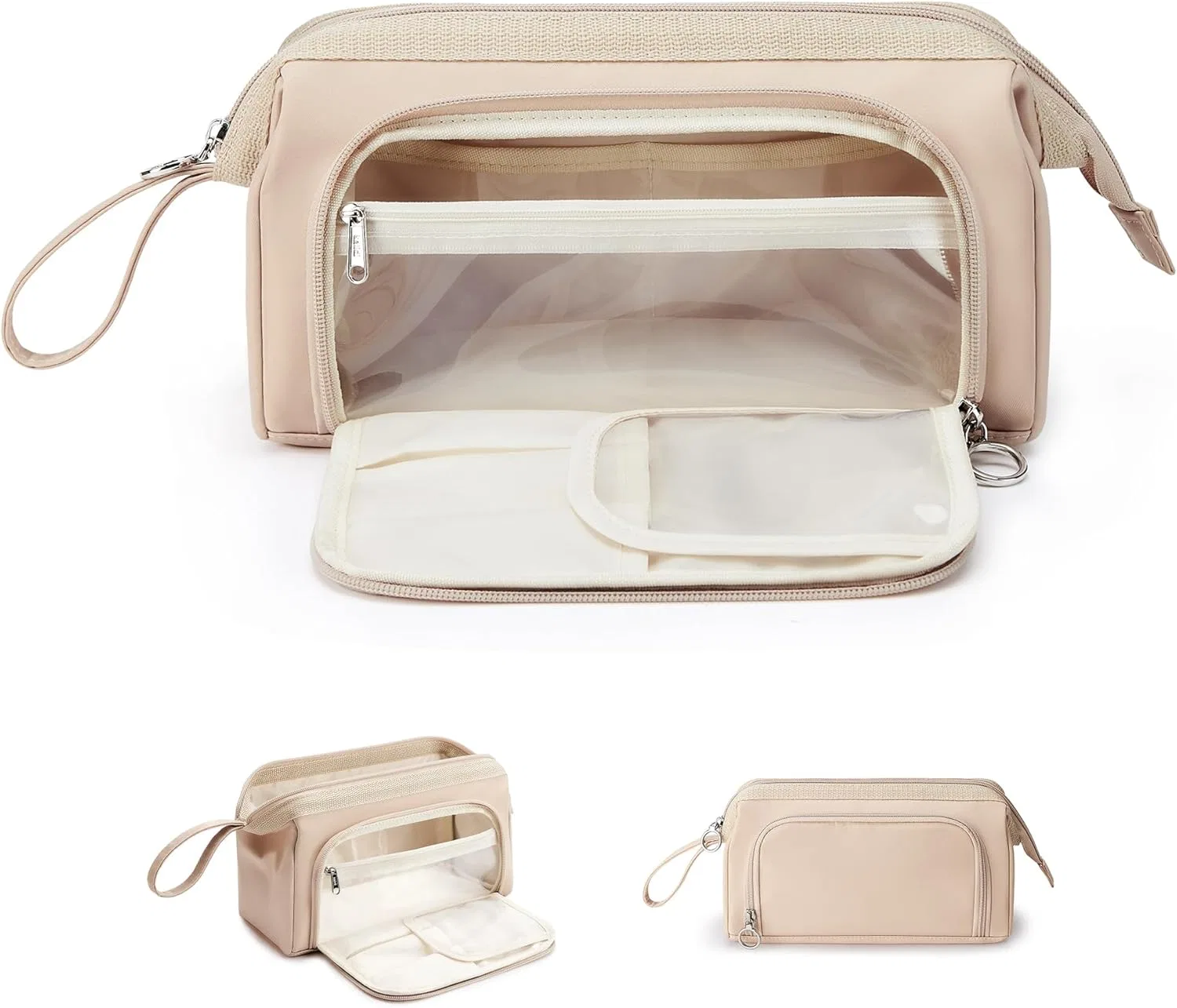 Большая косметичка KALIDI с широким открытием Kalidi, Khaki
