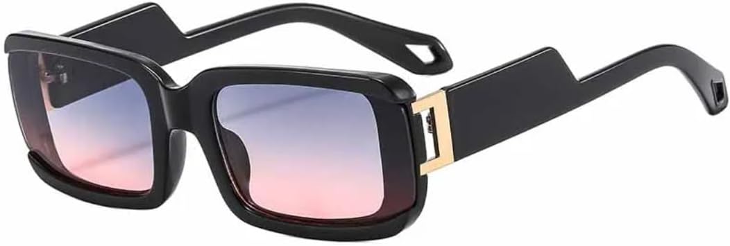 

Ретро-солнцезащитные очки в маленькой квадратной оправе для женщин и мужчин, модные, для активного отдыха и путешествий, с защитой от УФ-излучения UV400 TVTBBVV, Black Gray Pink