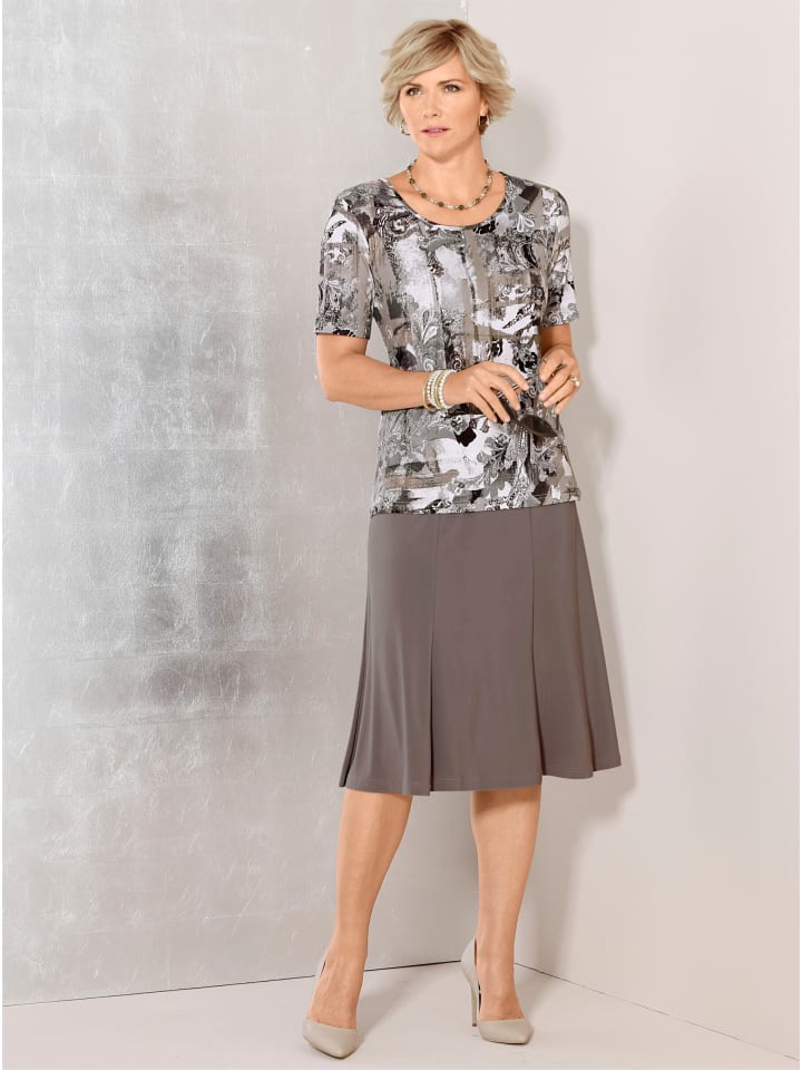 

Рубашка с круглым вырезом в серо-коричневом цвете WITT WEIDEN