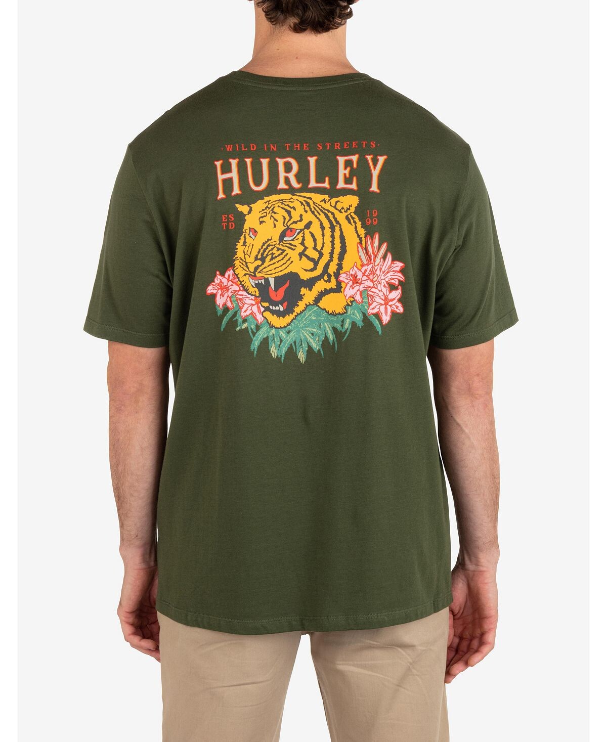

Мужская футболка с коротким рукавом Tiger Palm на каждый день Hurley
