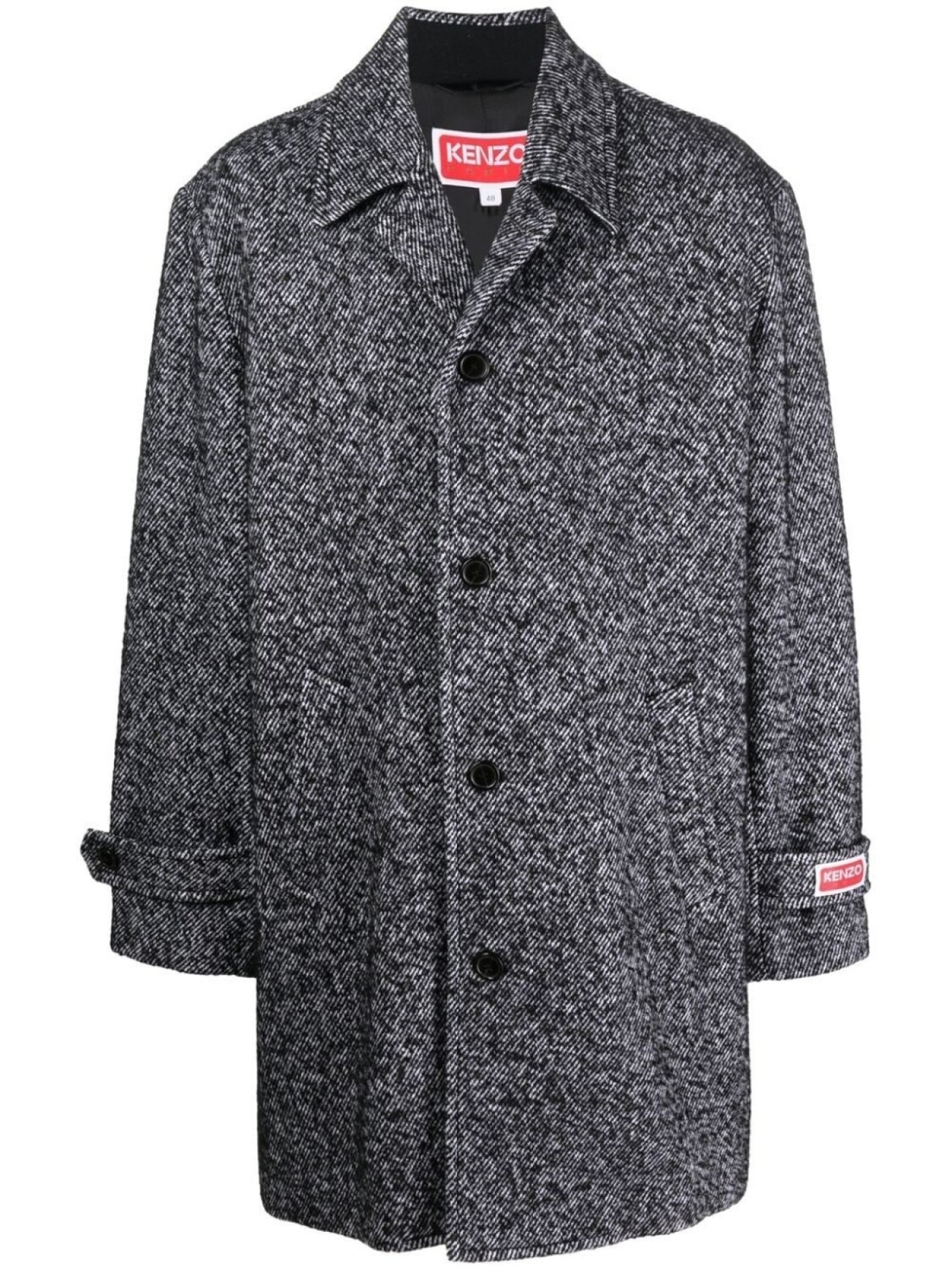 

Пальто оверсайз с нашивкой-логотипом Kenzo, черный