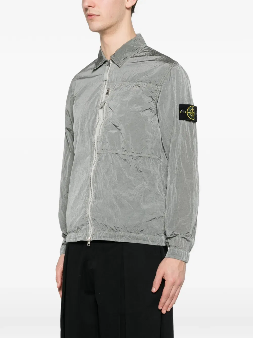 Рубашка на молнии Stone Island, серый — фото 3