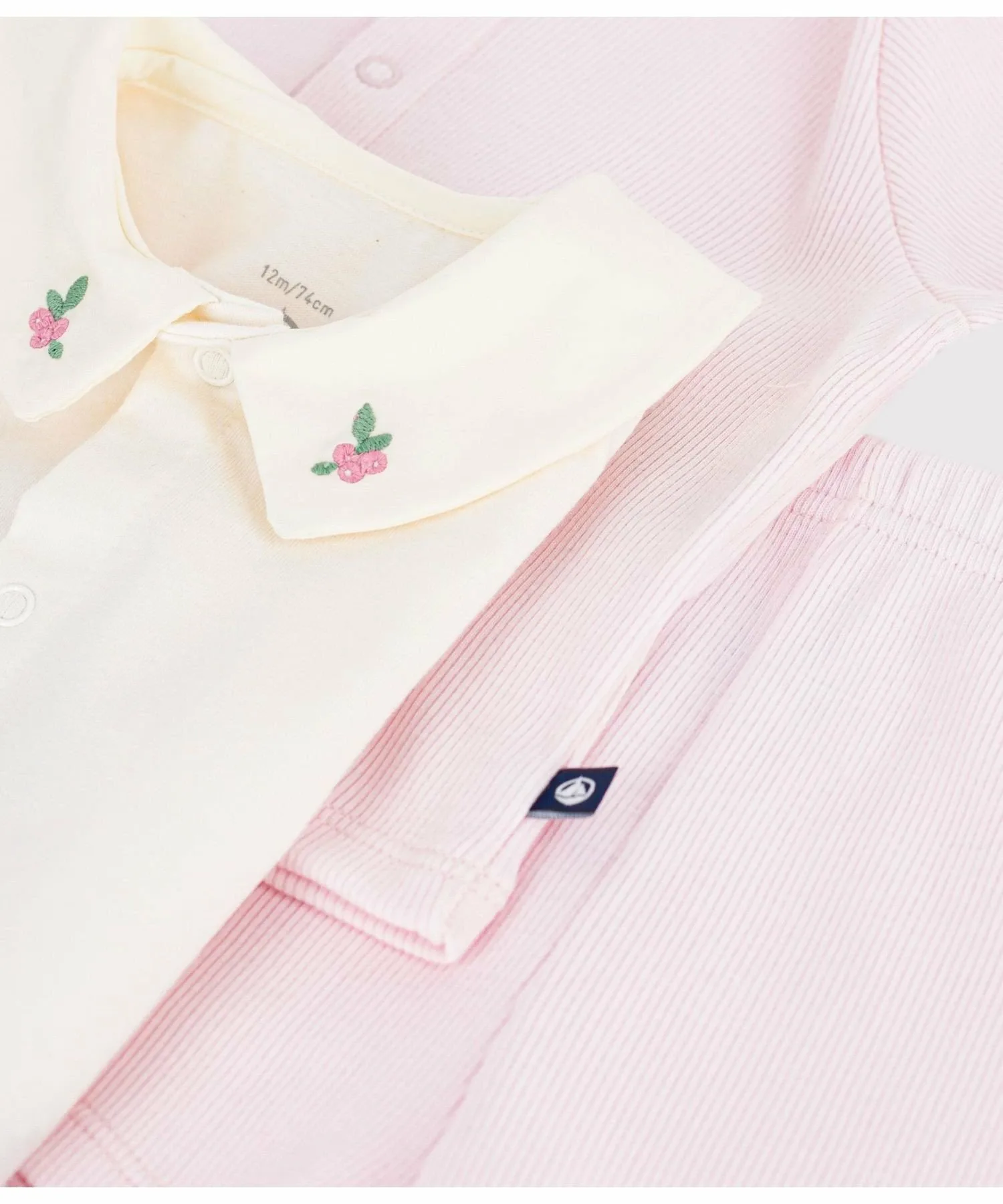 Детский хлопковый комплект из 3 предметов PETIT BATEAU, Light Pink — фото 4