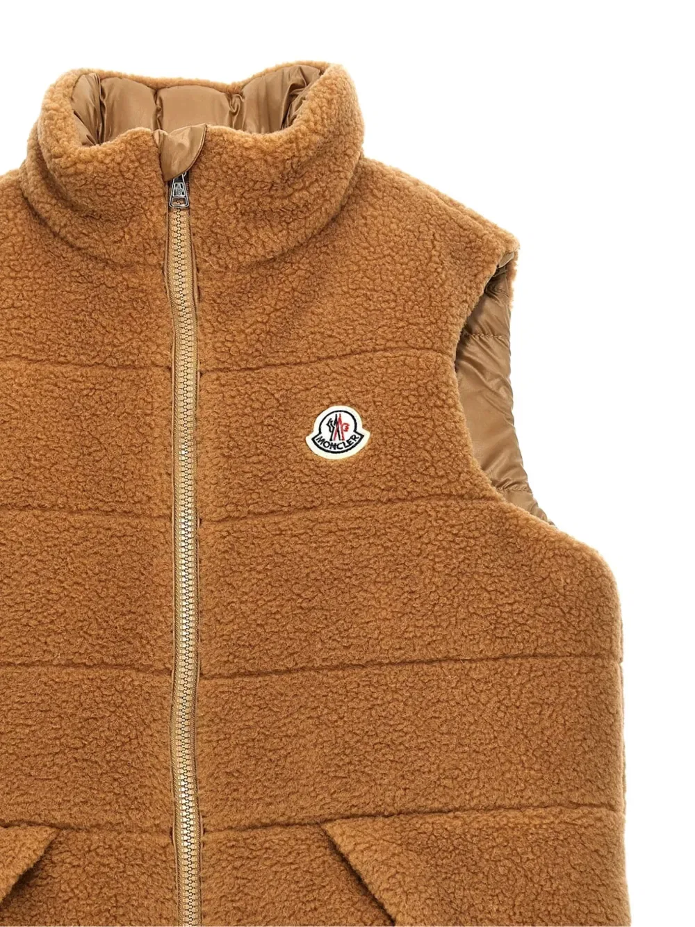 Двусторонний жилет из колбрикона Moncler Grenoble Kids, нейтральный — фото 3