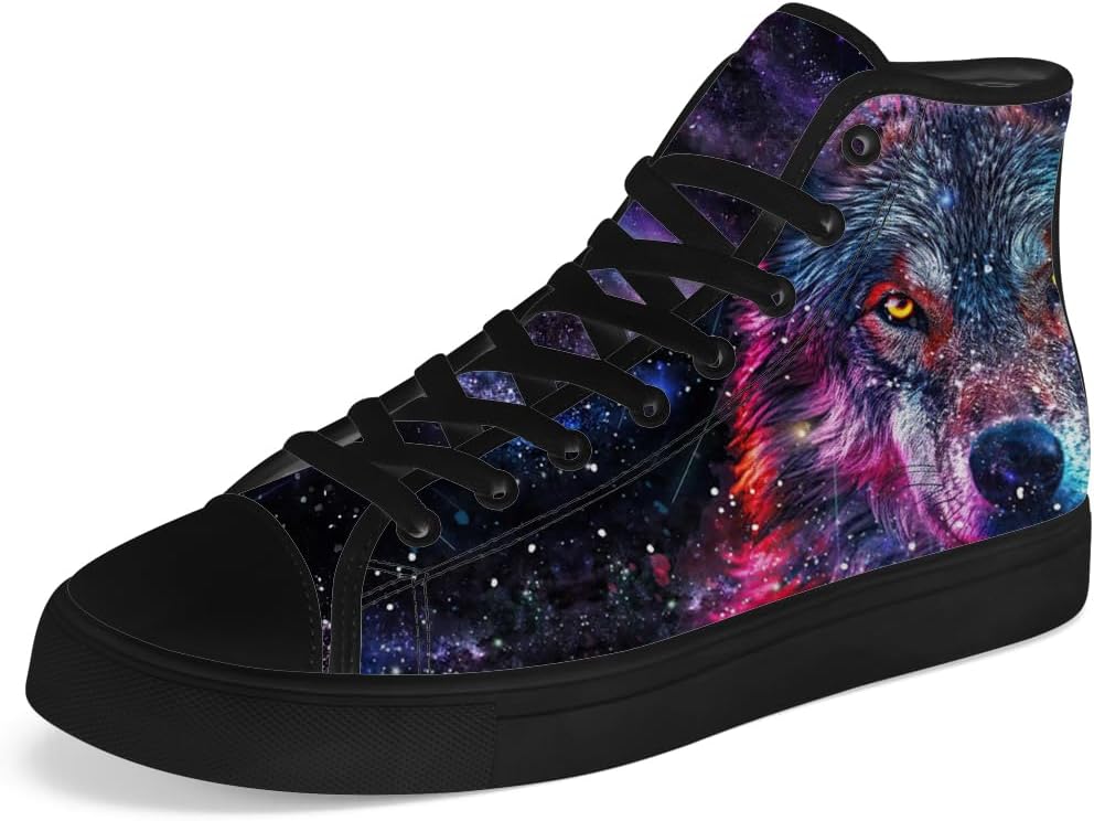 

Мужские и женские высокие кеды Galaxy Wolf из ткани на шнуровке, повседневная обувь Chebing, пурпурный