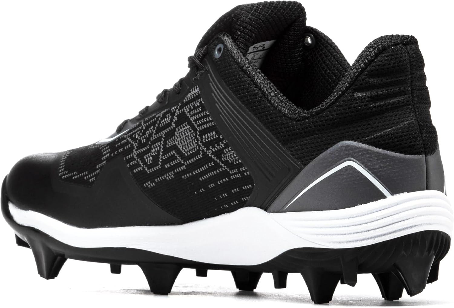 Мужские бутсы Boombah Viper Pureknit с литой подошвой - Status - Разные цвета - Разные размеры, черный/угольный — фото 3