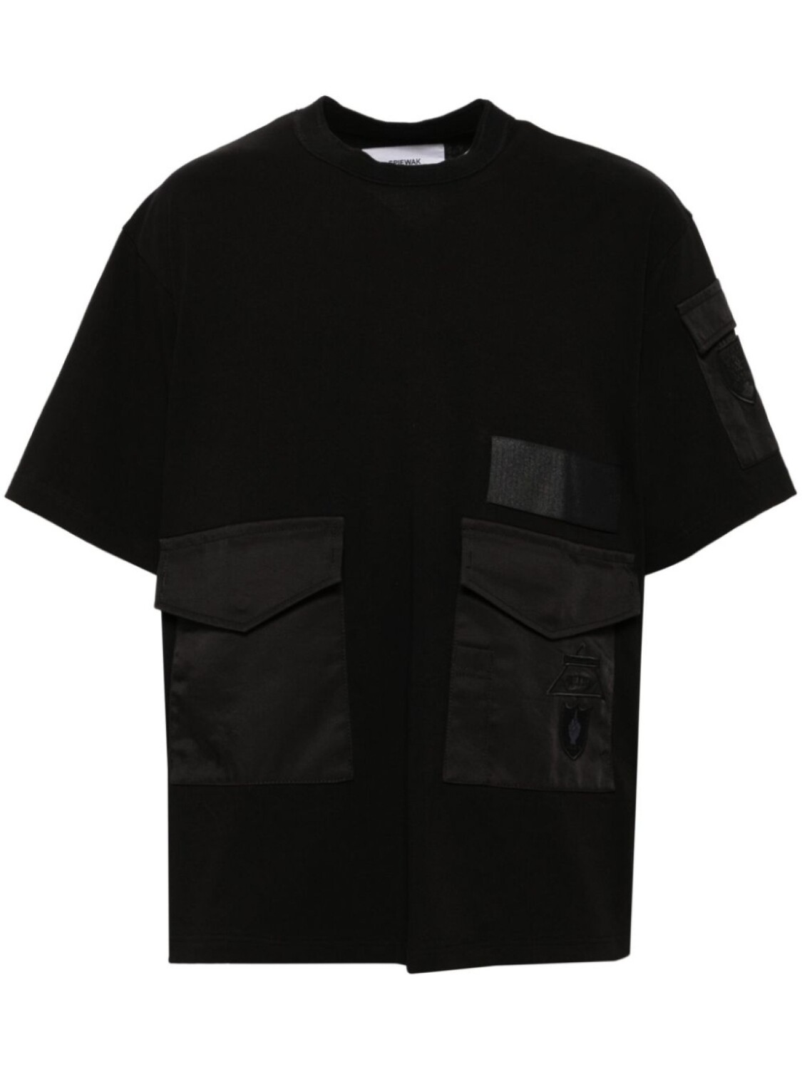 

Футболка с клапаном и карманом sacai, черный