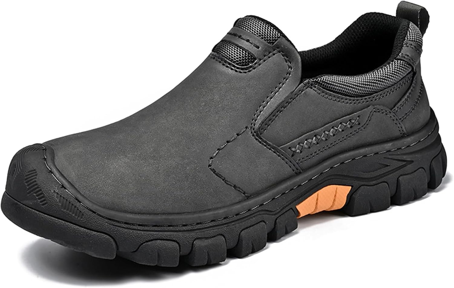 

Мужские лоферы на каждый день, слипоны из легкой кожи, водоотталкивающие, противоскользящие, дышащие, современные туфли для деловых встреч, прогулок, свадеб и походов Generic, темно-серый