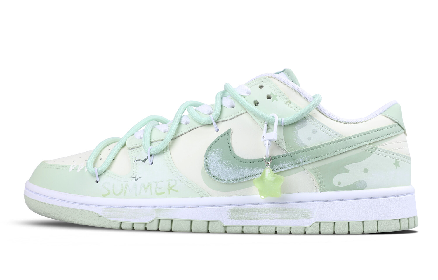 

Кроссовки Nike Dunk Skateboarding Shoes Men Low-top Beige, светло-зеленый