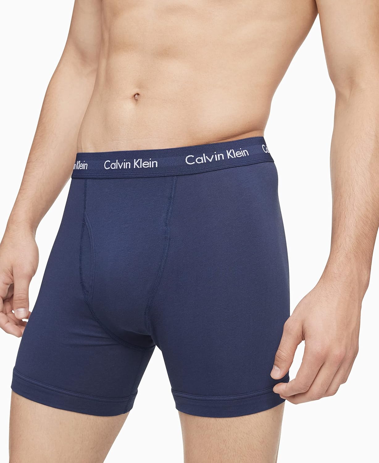 Комплект из 7 мужских трусов-боксеров Calvin Klein из хлопка и эластичного материала, 2 Blue Shadow, 2 White, 2 Black, 1 Cobalt Water — фото 4