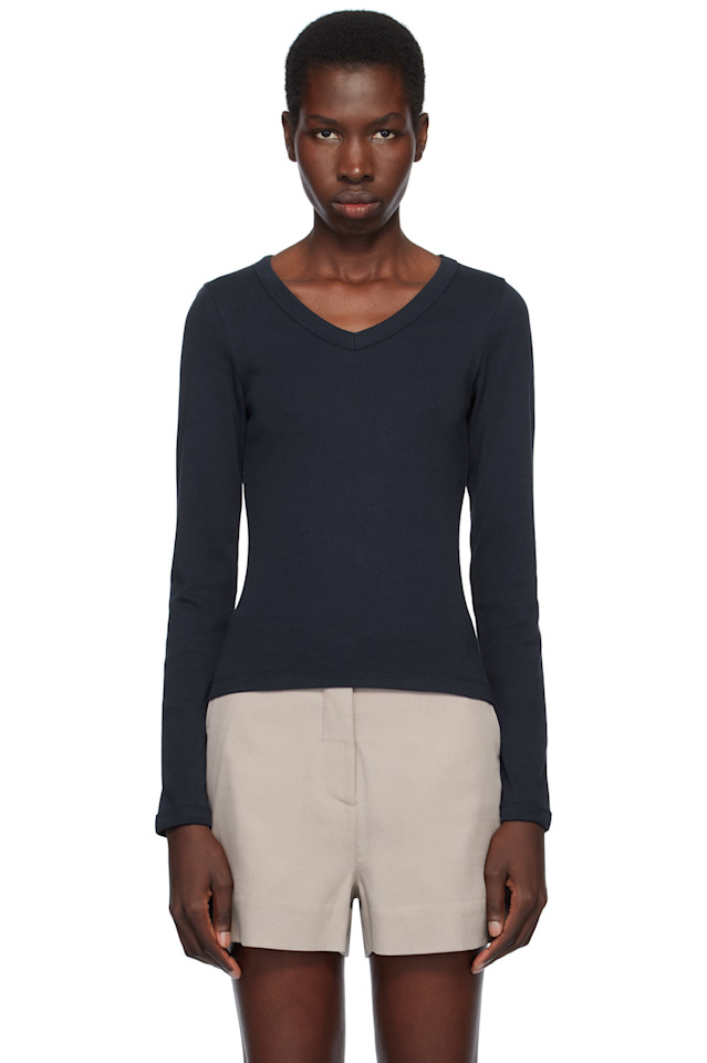 

Длинный рукав футболка Jill Flore Flore, синий