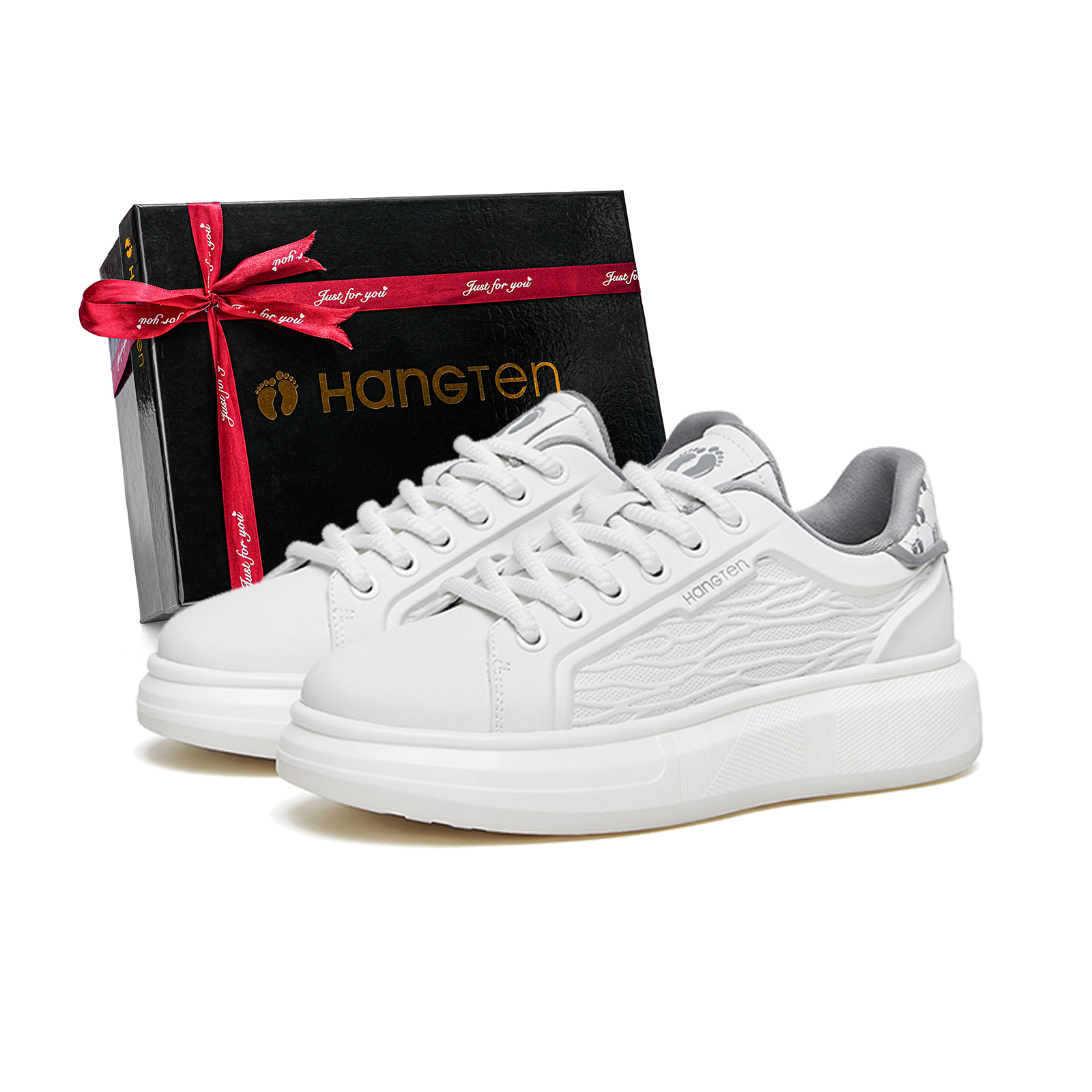 

Низкие мужские кроссовки HANG TEN, White Gray[Full-Length Air Cushion]