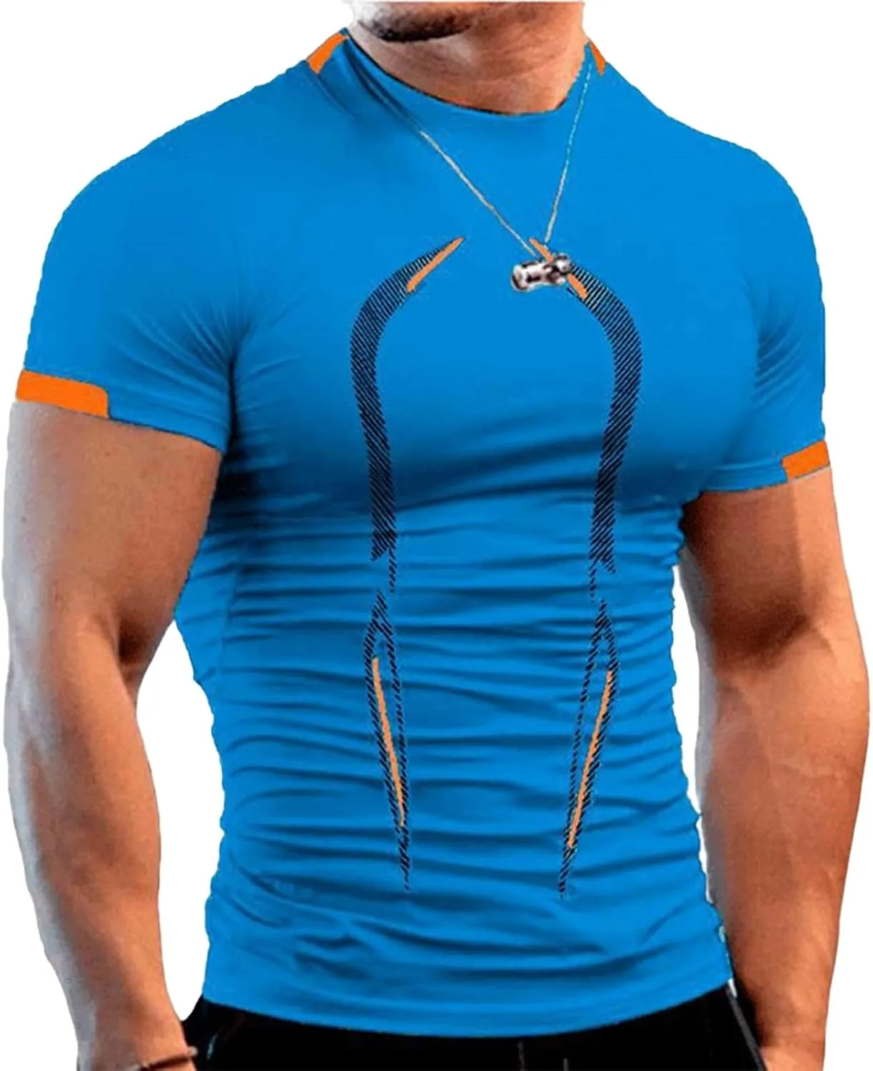 

Футболка для тренировок мужская Stripe, короткий рукав, быстросохнущая YSERB