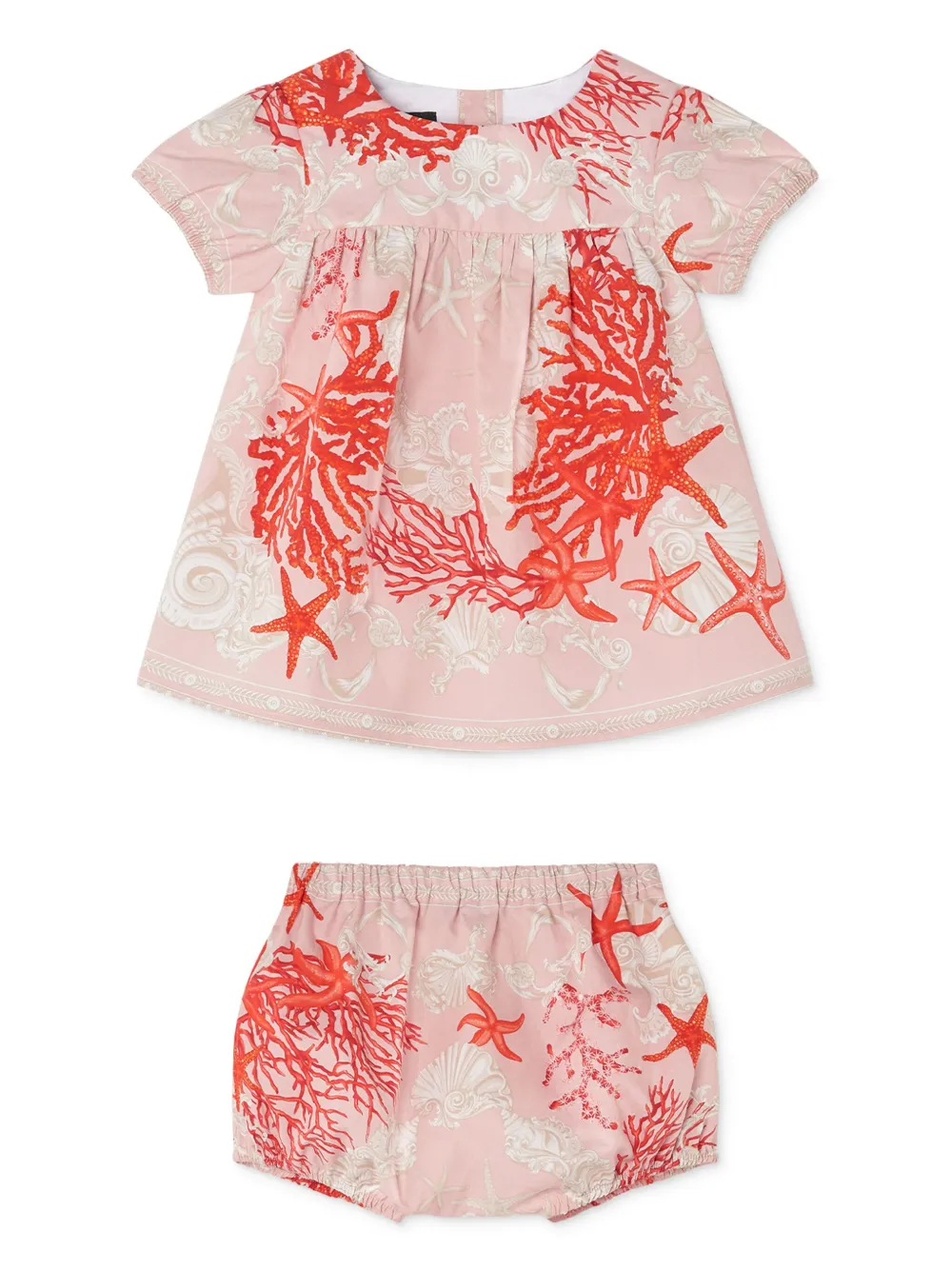 

Комплект из платья и блумеров Barocco Versace Kids, розовый