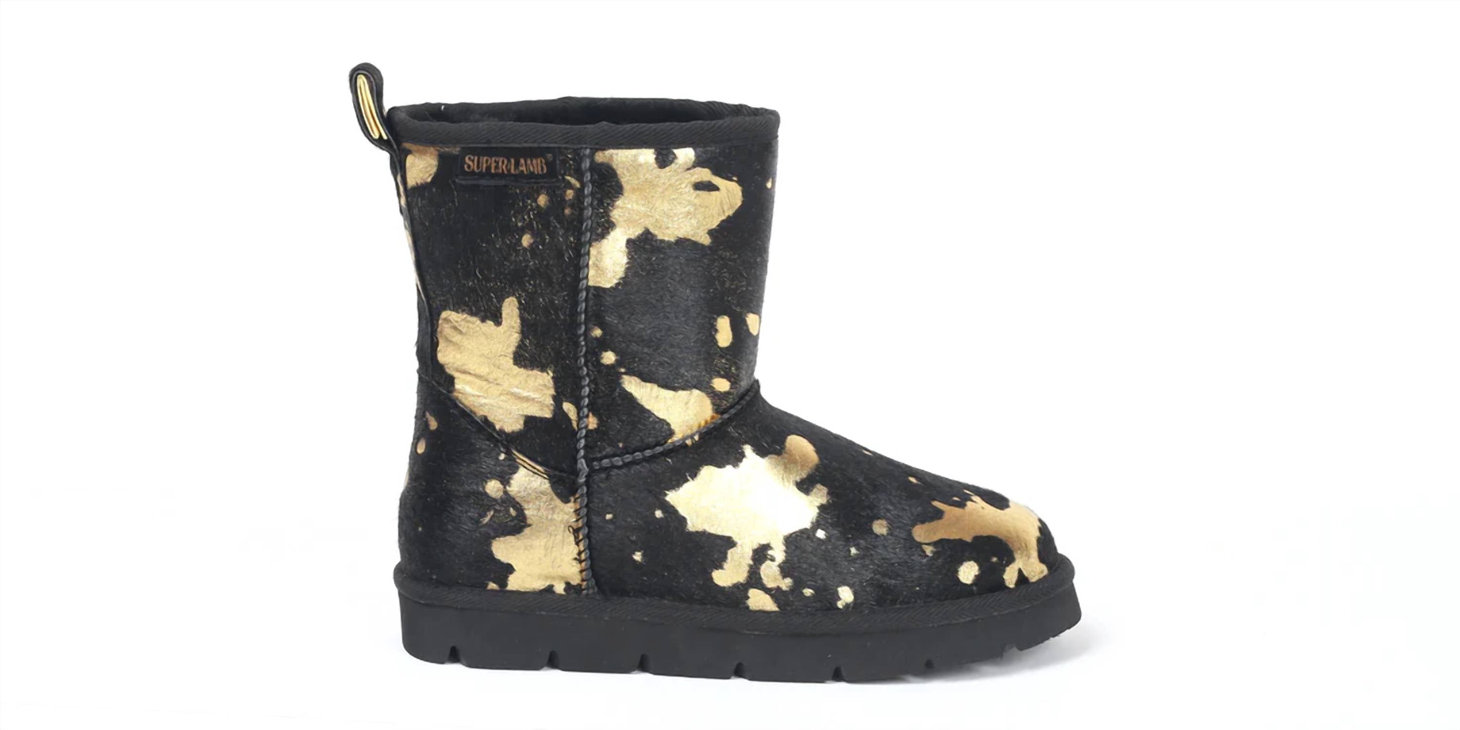 Женские сапоги Turano 7.5 дюймов с тиснением из кожи коровы и золотом Super Lamb