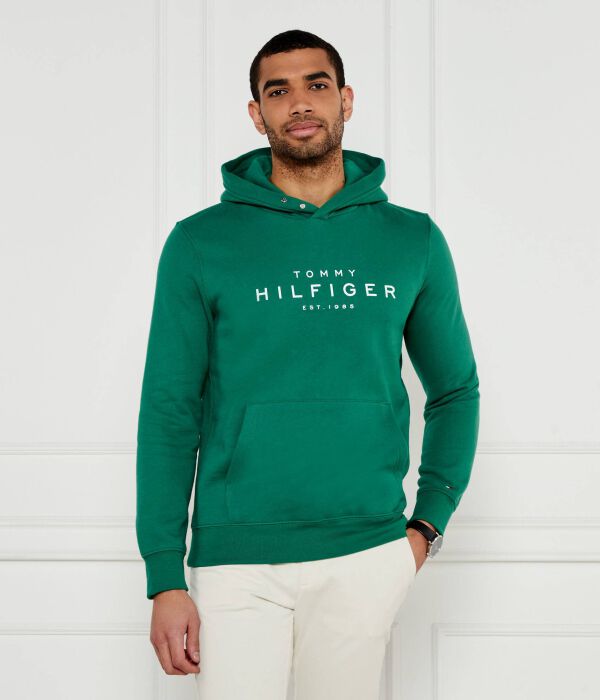 

Толстовка Tommy Hilfiger с карманом-кенгуру, зеленый
