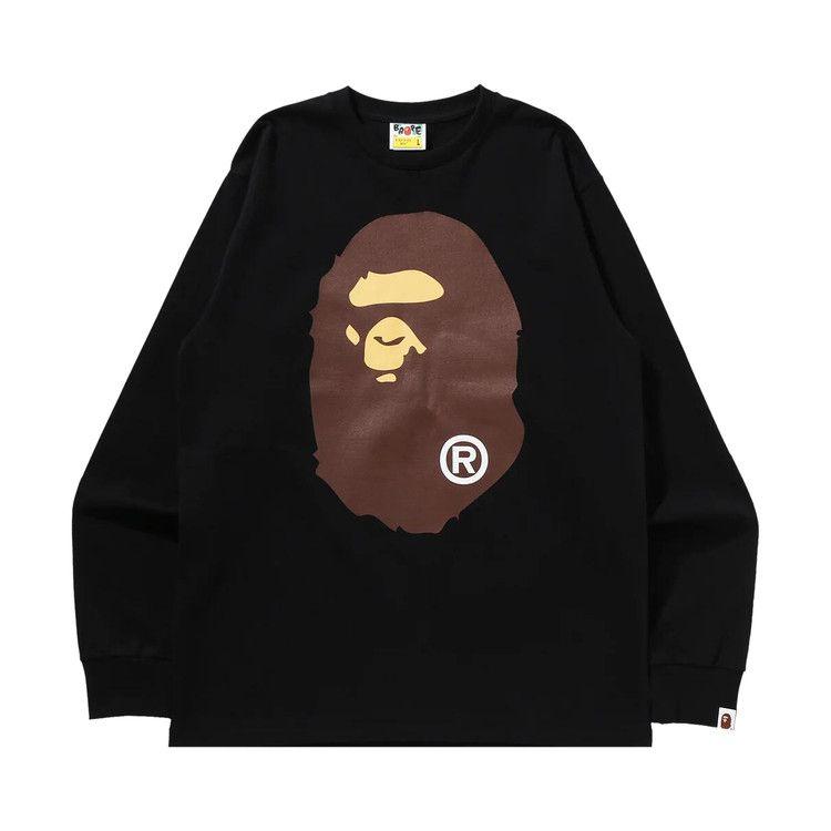 

Футболка BAPE Big Ape Head Long-Sleeve Tee, Black