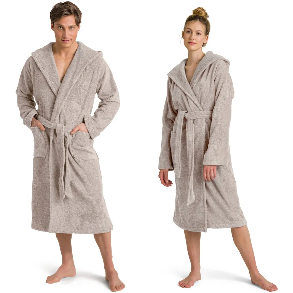 

Махровый унисекс-халат Superwuschel с капюшоном, идеально подходит для сауны и спа, отельный халат 1 шт., однотонный Möve, Cashmere