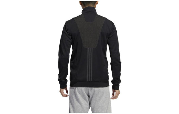 Куртка Men's adidas Logo Printing Pattern Stand Collar Zipper Jacket Black, черный — фото 2