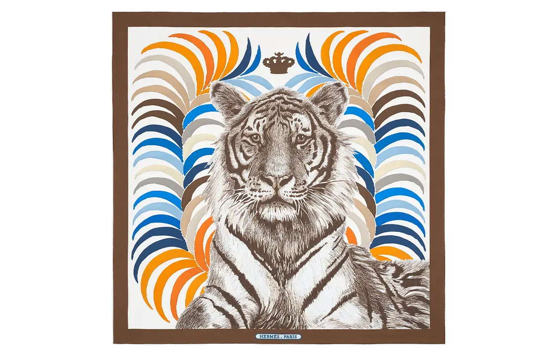 

Шёлковый платок Tiger Of Kings для женщин HERMES