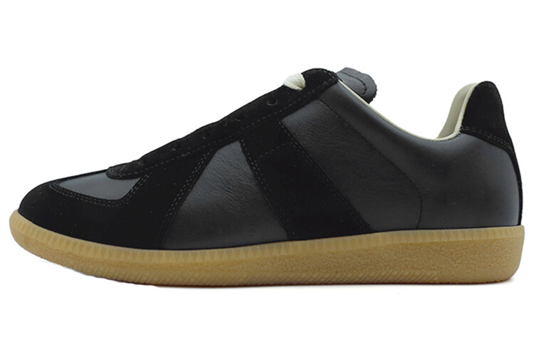Кроссовки кожаные Maison Margiela Replica, черный
