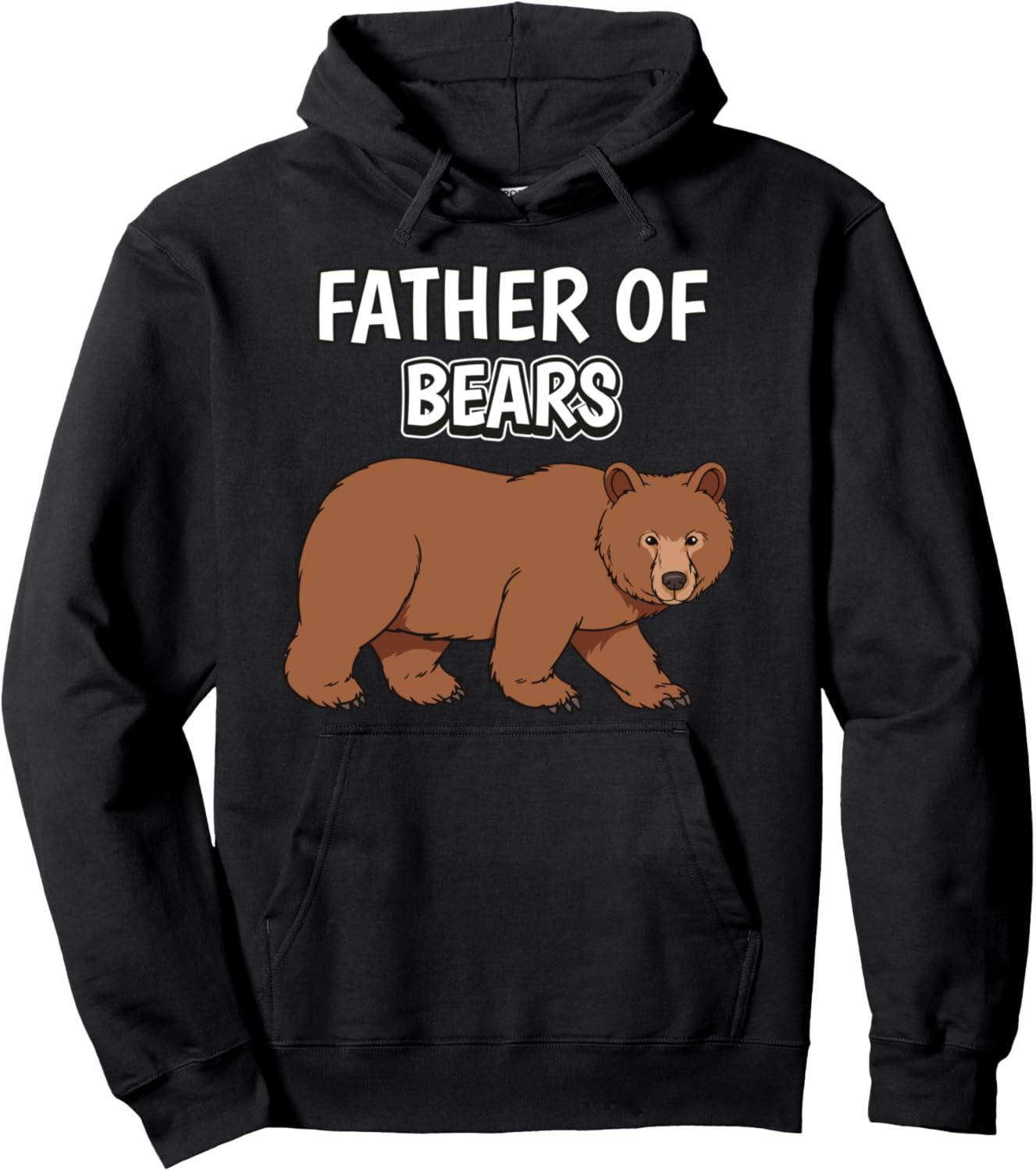 

Мужская и детская толстовка с изображением медведя и папы на День отца Funny Bear Outfits, черный