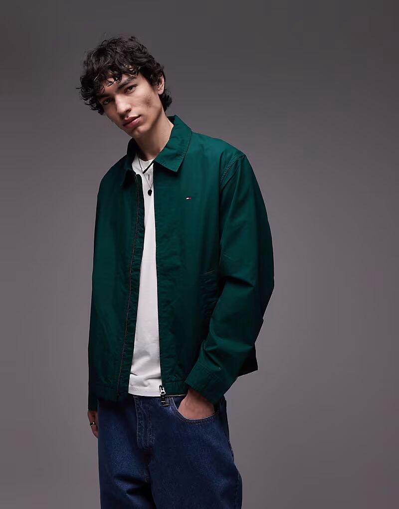

Легкая куртка-харрингтон Tommy Hilfiger зеленого цвета, Зеленый, Легкая куртка-харрингтон Tommy Hilfiger зеленого цвета