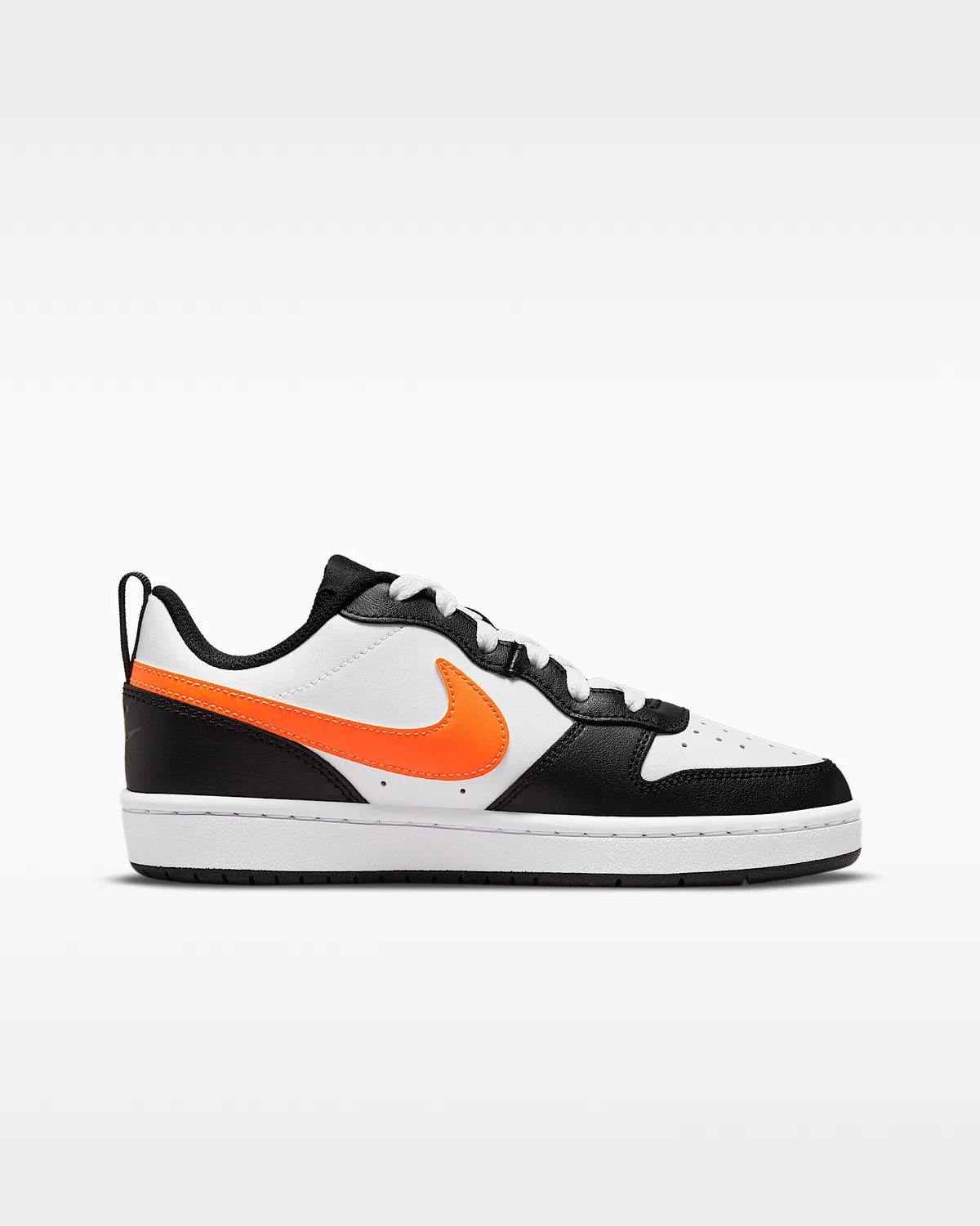 Кроссовки Nike Court Borough Low 2 для детей, White/Black/Dark Smoke Grey/Total Orange — фото 3