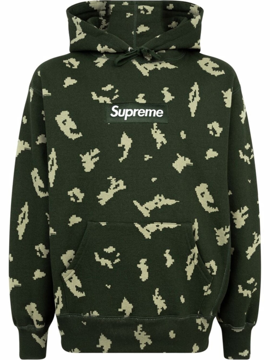 

Supreme худи с логотипом, зеленый