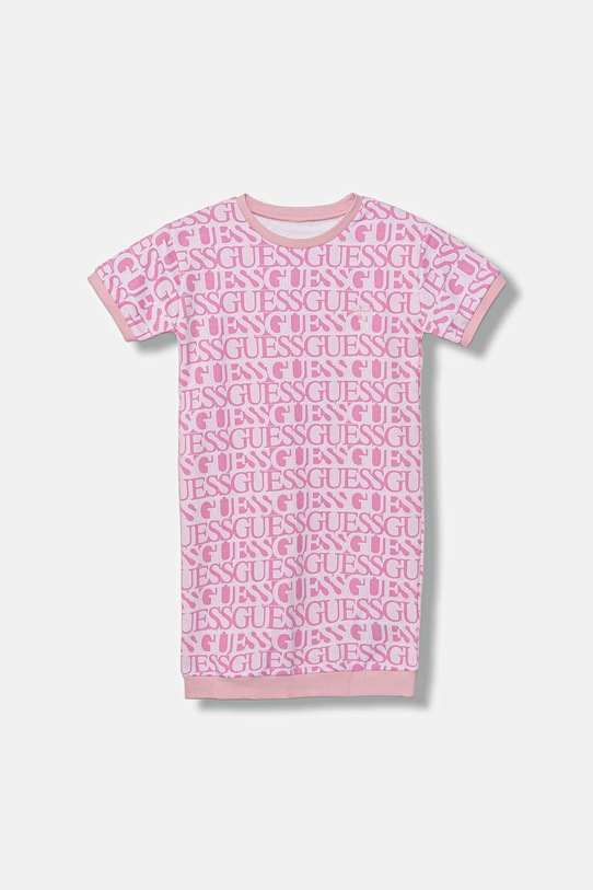 

Детское хлопковое платье Guess, розовый