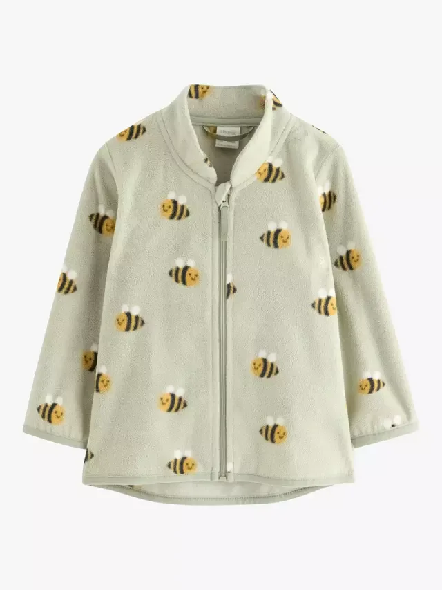 Флисовая куртка Baby Bee, зеленая Lindex