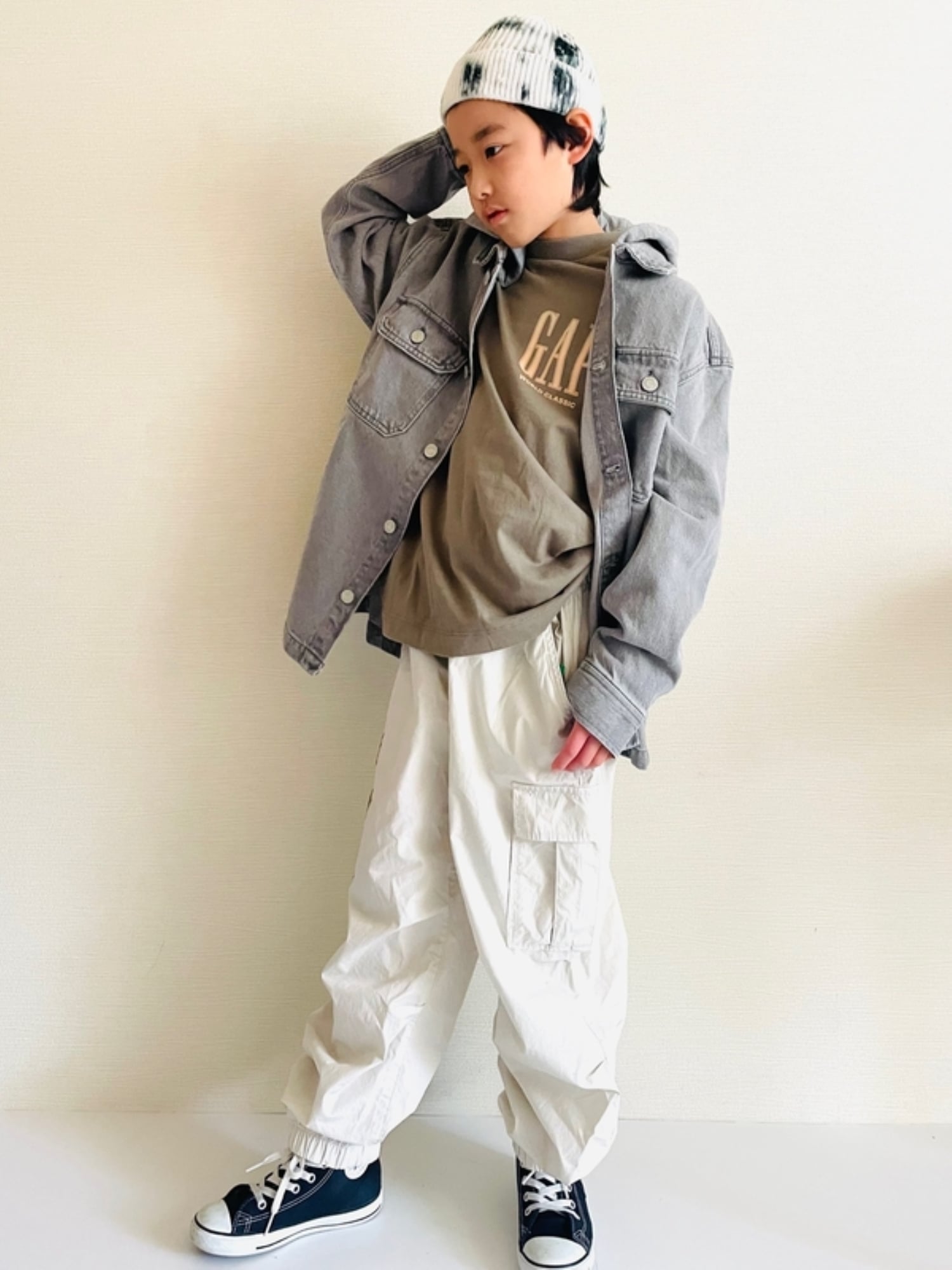(K) Легкоходные парашютные брюки Easy Cargo (детские) GAP, REGULAR_GREY — фото 4