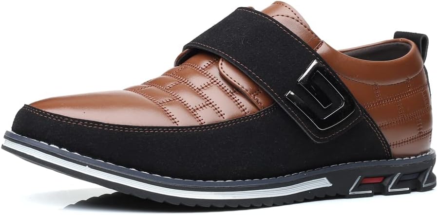 

Мужские повседневные лоферы Классические деловые кожаные лоферы Удобные дышащие кроссовки Aqixidx, Brownc