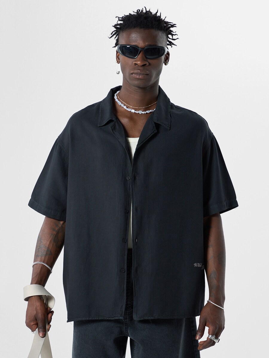 

Рубашка на пуговицах Comfort fit VAMOS CLO Snowdrop, черный