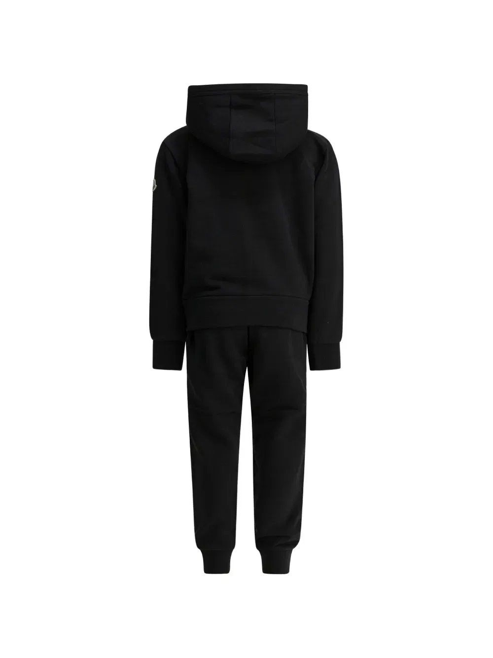 Хлопковый спортивный костюм Moncler Enfant, черный — фото 2