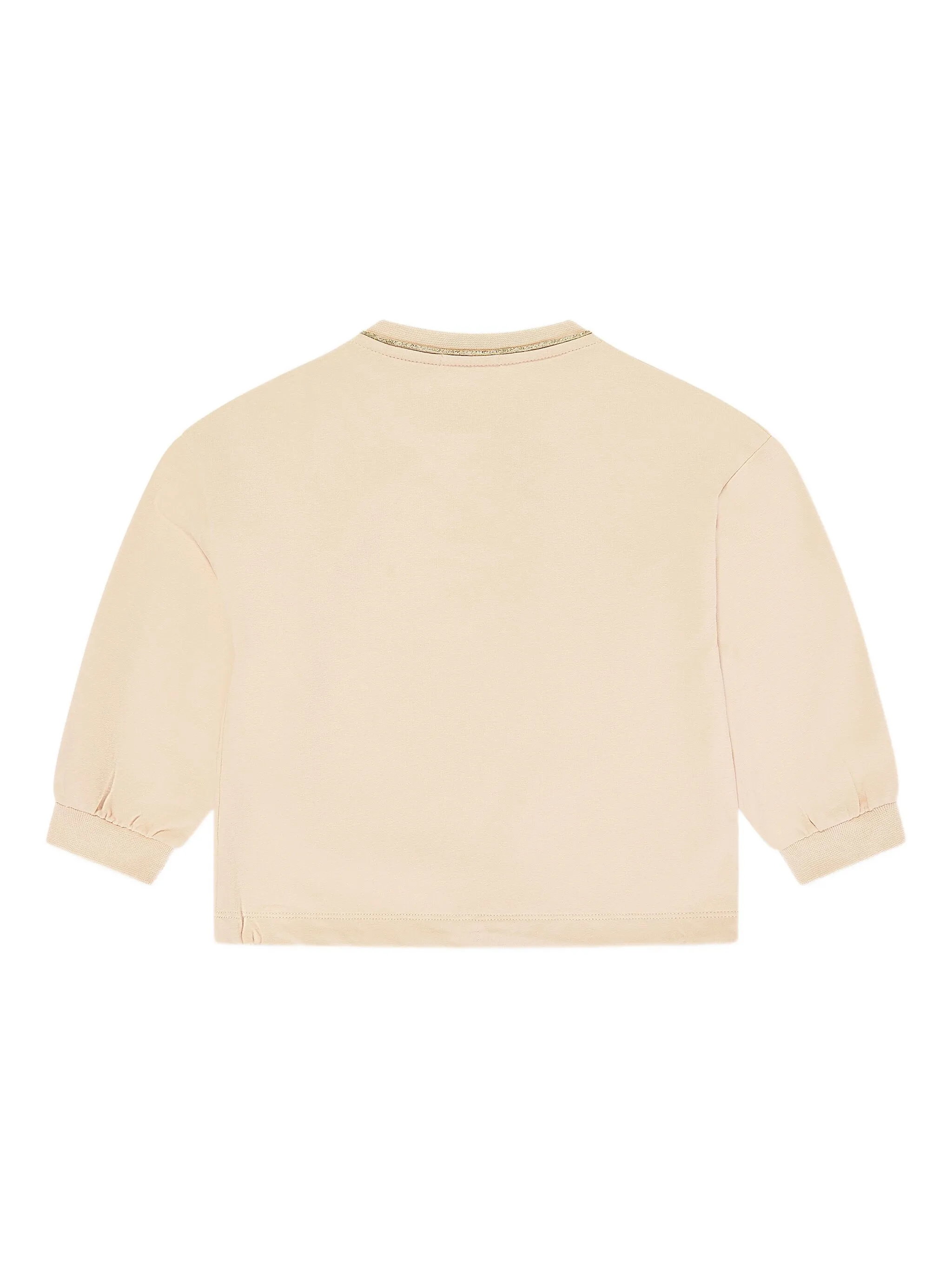 Топ с пайетками и логотипом Escada Kids, бежевый — фото 2