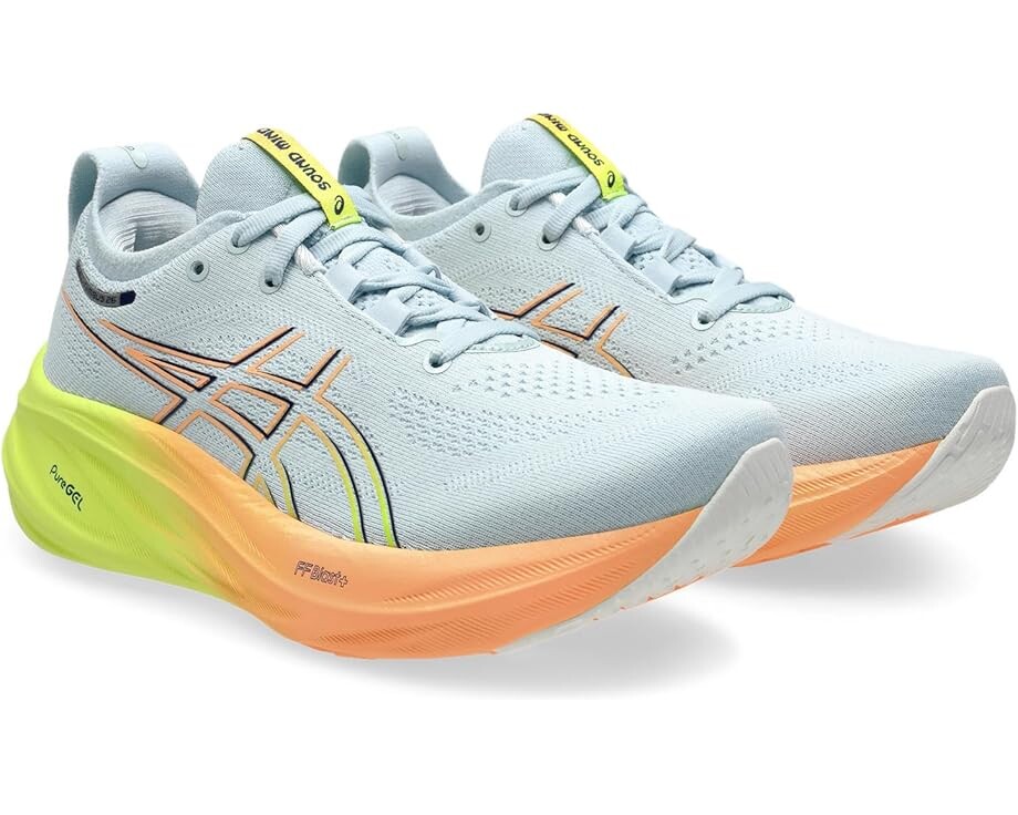 

Кроссовки ASICS GEL-Nimbus 26 Paris, цвет Cool Grey/Safety Yellow