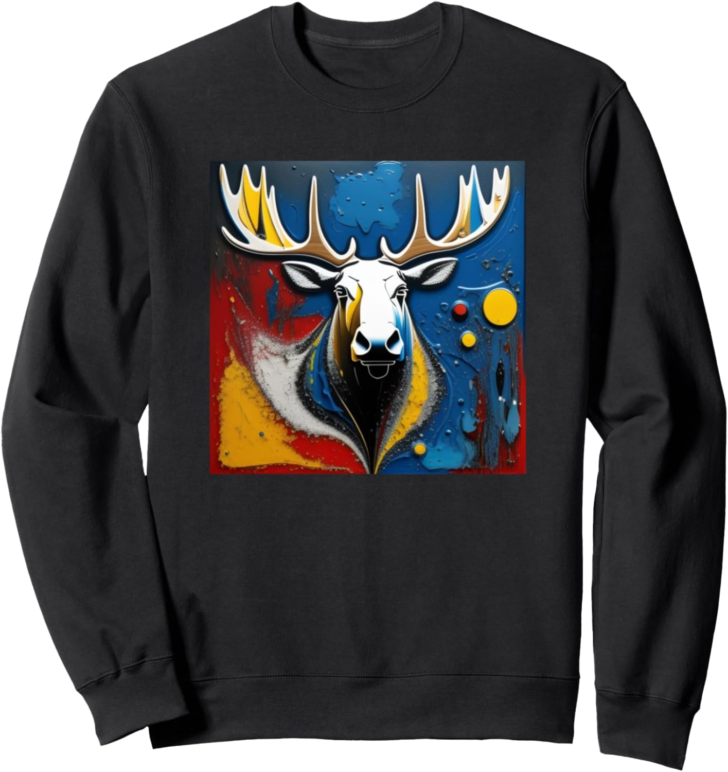 

Яркая толстовка с изображением лося и оленя для любителей лосей Moose - Deer Animal Gift Men Boys Kids Women Girls, черный