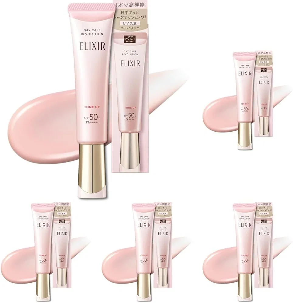 Дневной крем ELIXIR Day Care Revolution Tone Up SPF 50+ PA++++, 35 г, Baby Pink
