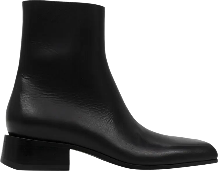 

Кроссовки Balenciaga Square Toe Leather Ankle Boot 'Black', черный