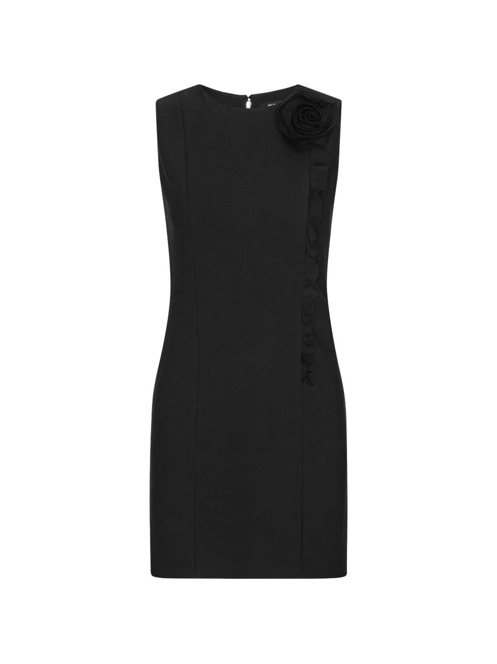 

Мини-платье с цветочным принтом и оборками Rotate Birger Christensen, черный