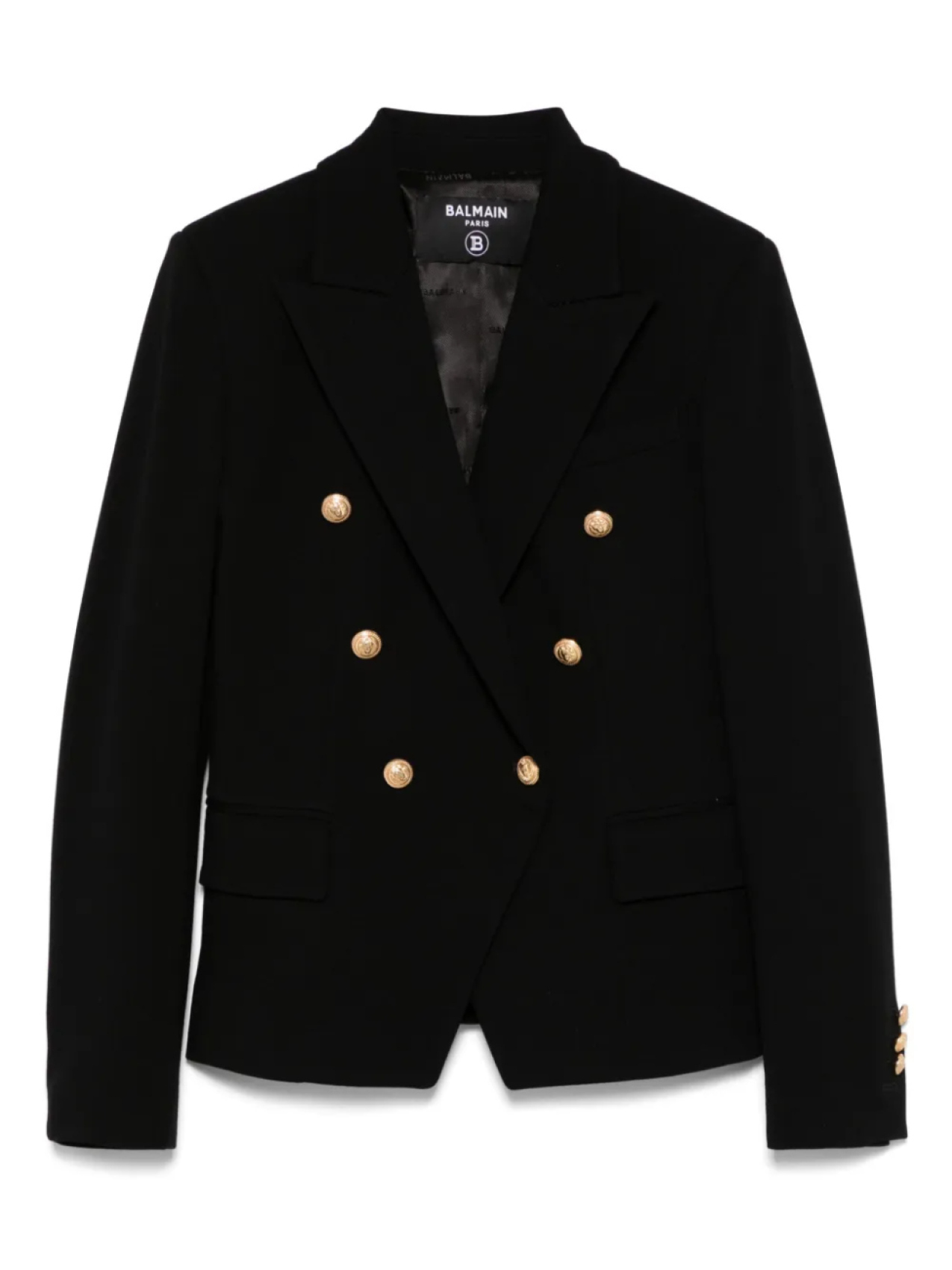 

Balmain Kids двубортный пиджак, черный